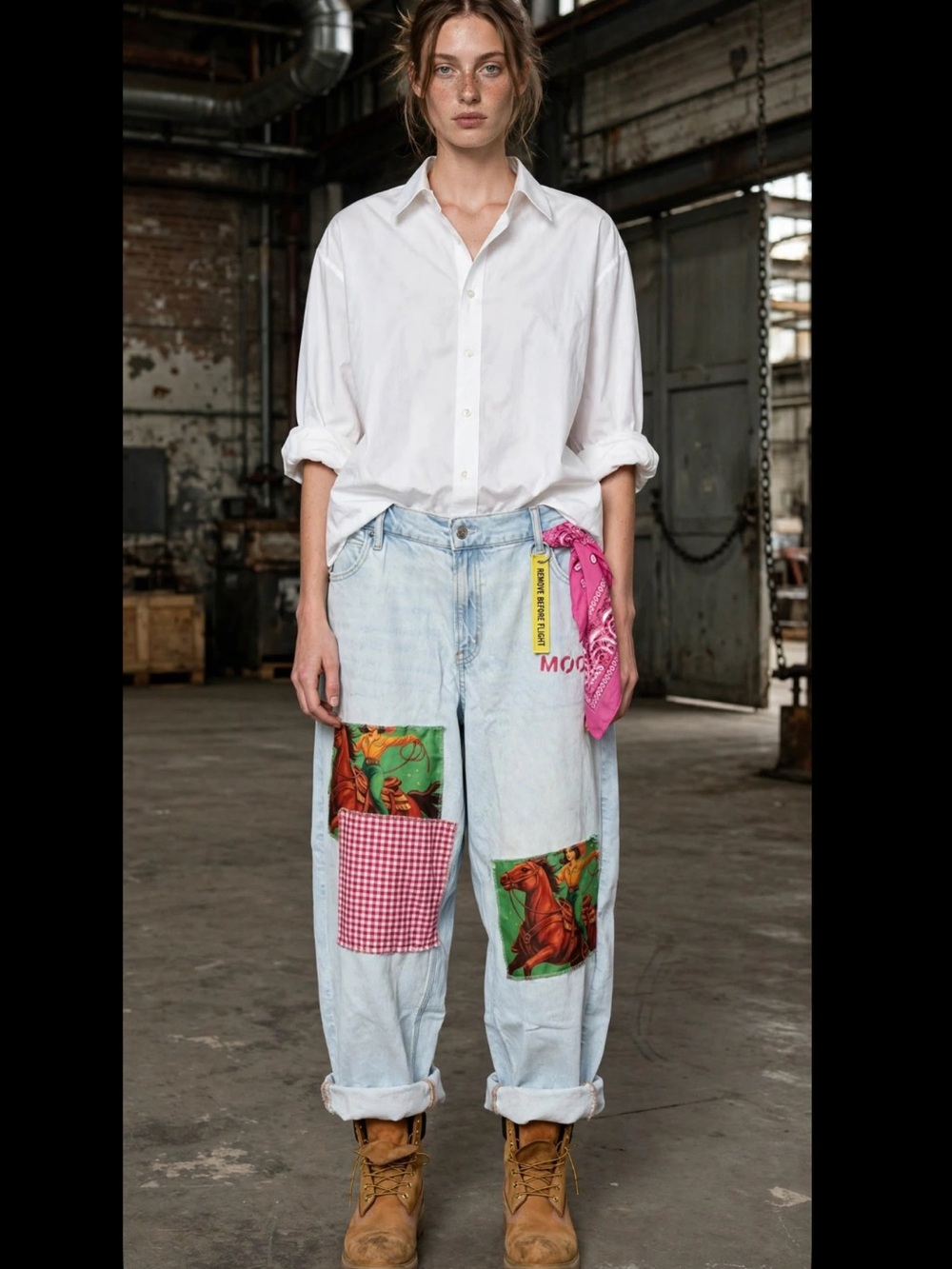 American eagle high waist baggy jeans